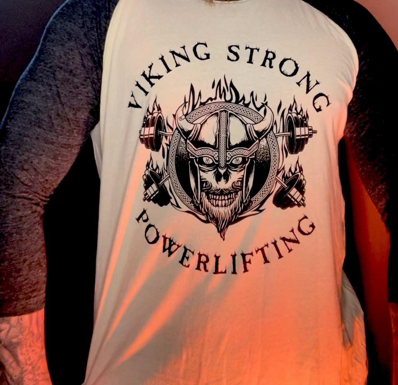 VIKING STRONG POWERLIFTING BASEBALL 3/4 SLEEVE