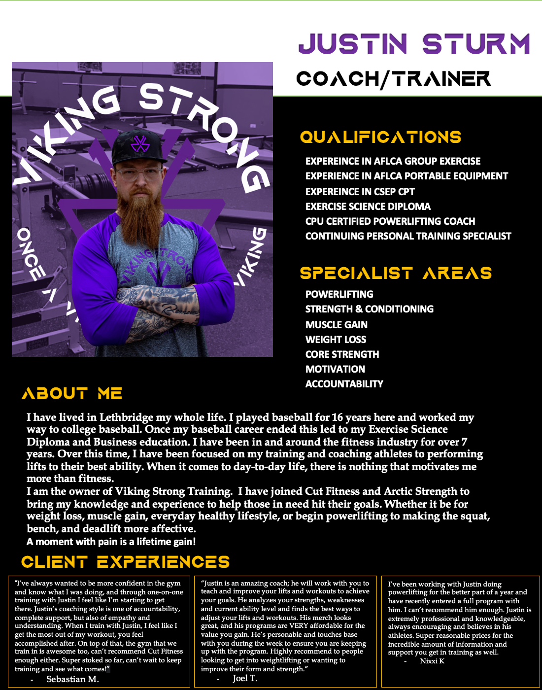 Viking Strong Training Gift Cards