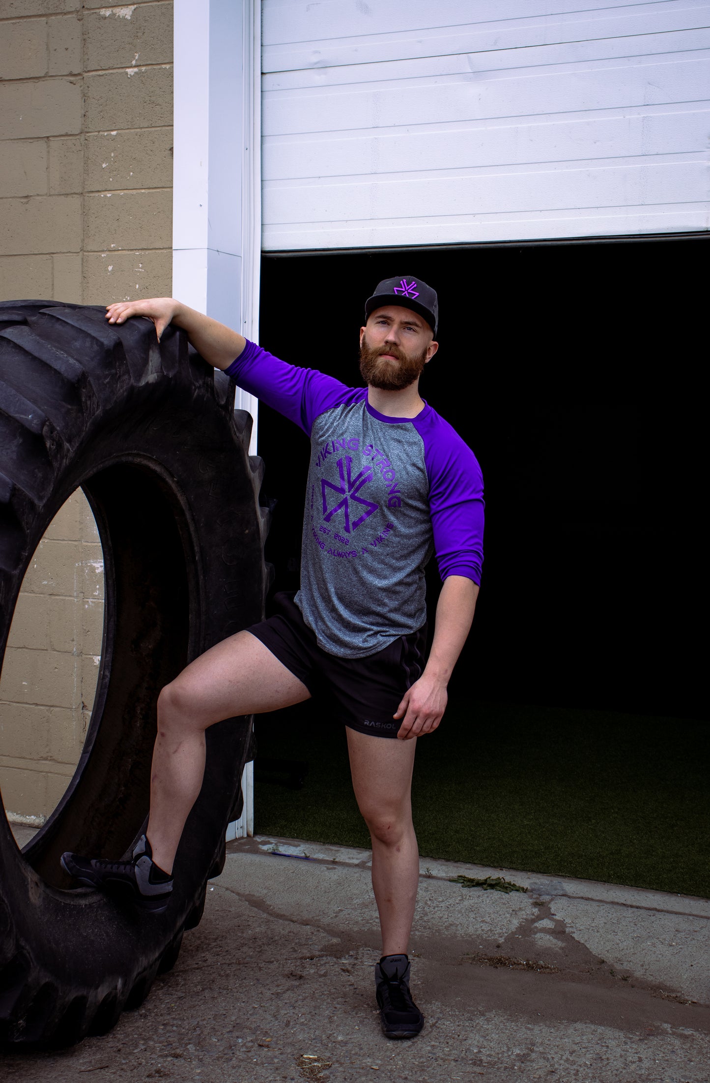 Viking Strong Purple Baseball Tee