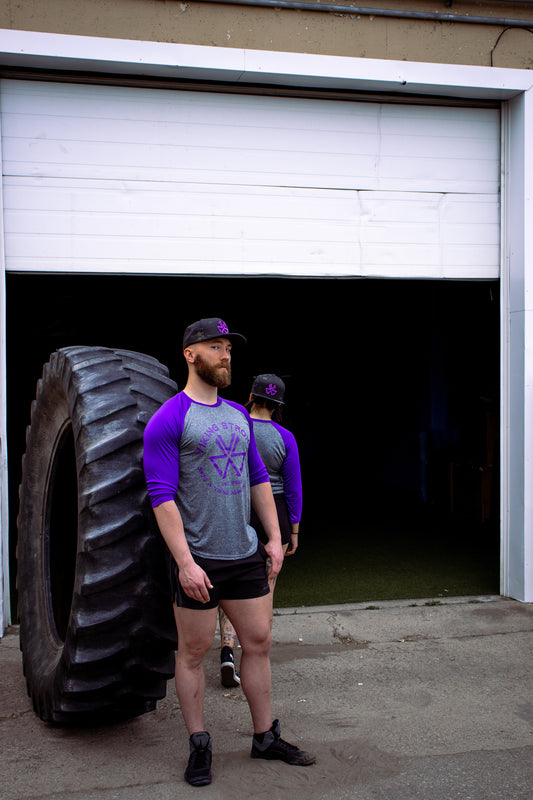 Viking Strong Purple Baseball Tee