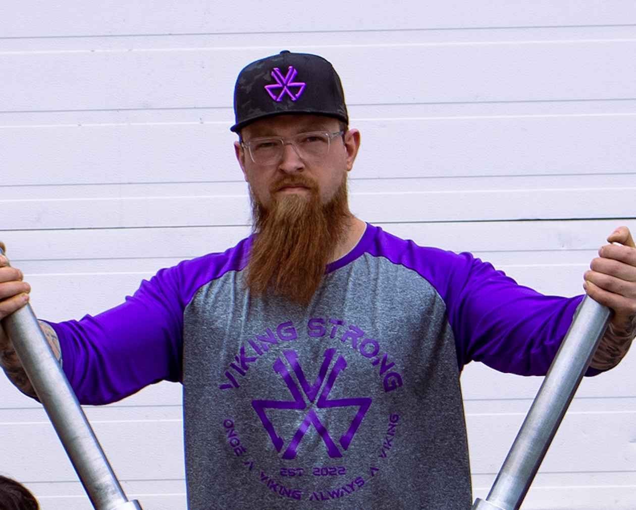 Viking Strong Purple Baseball Tee